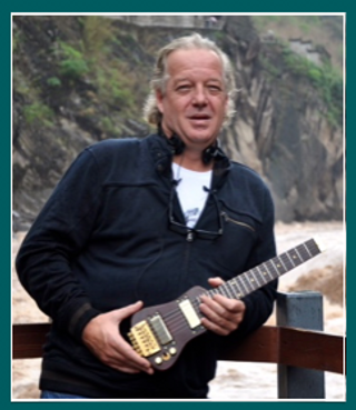 The CEO of Lap axe travel guitars
